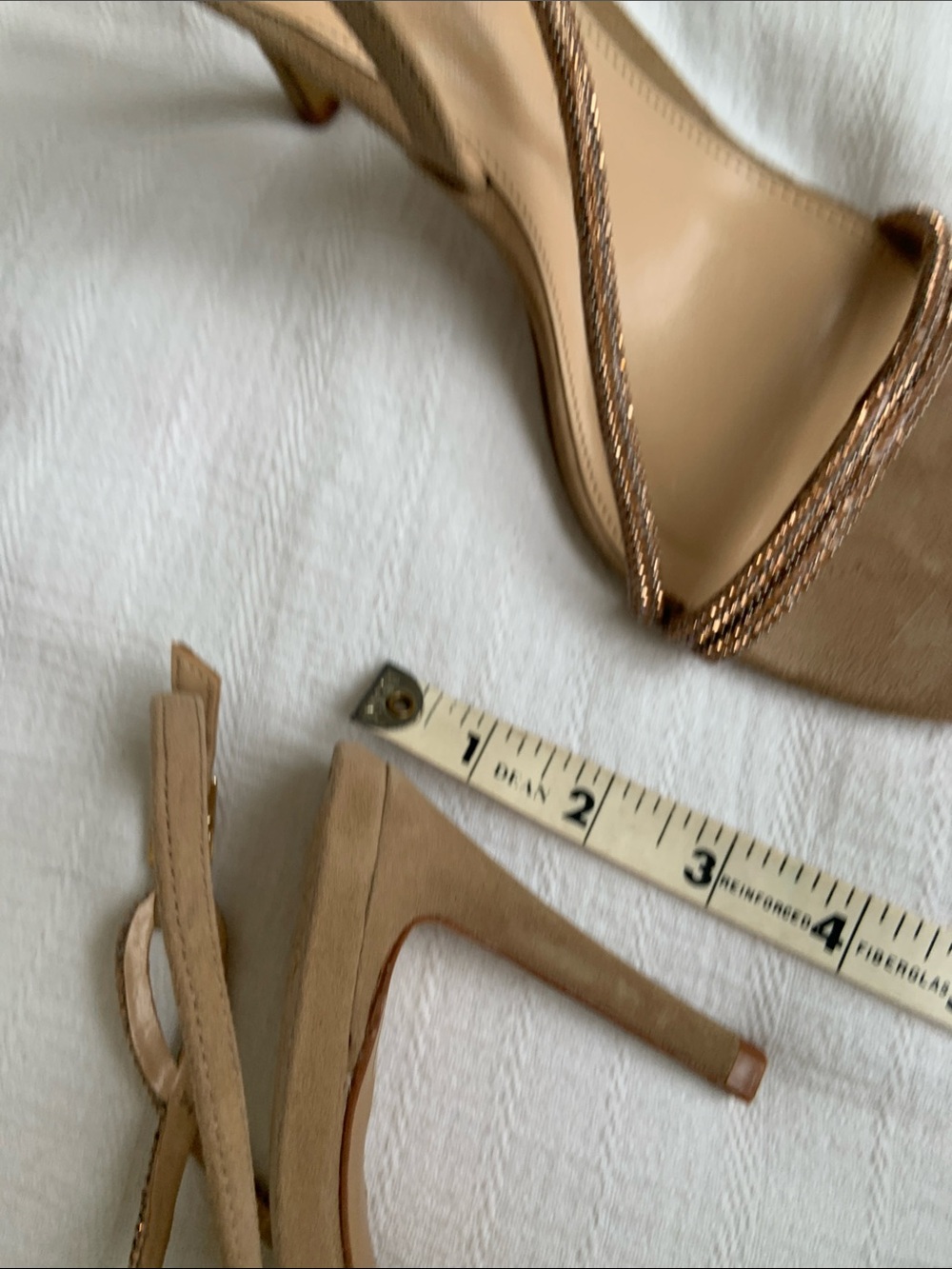 Vince Camuto Rose Gold Crystal-Strap Stiletto Sandals - Picture 4 of 6